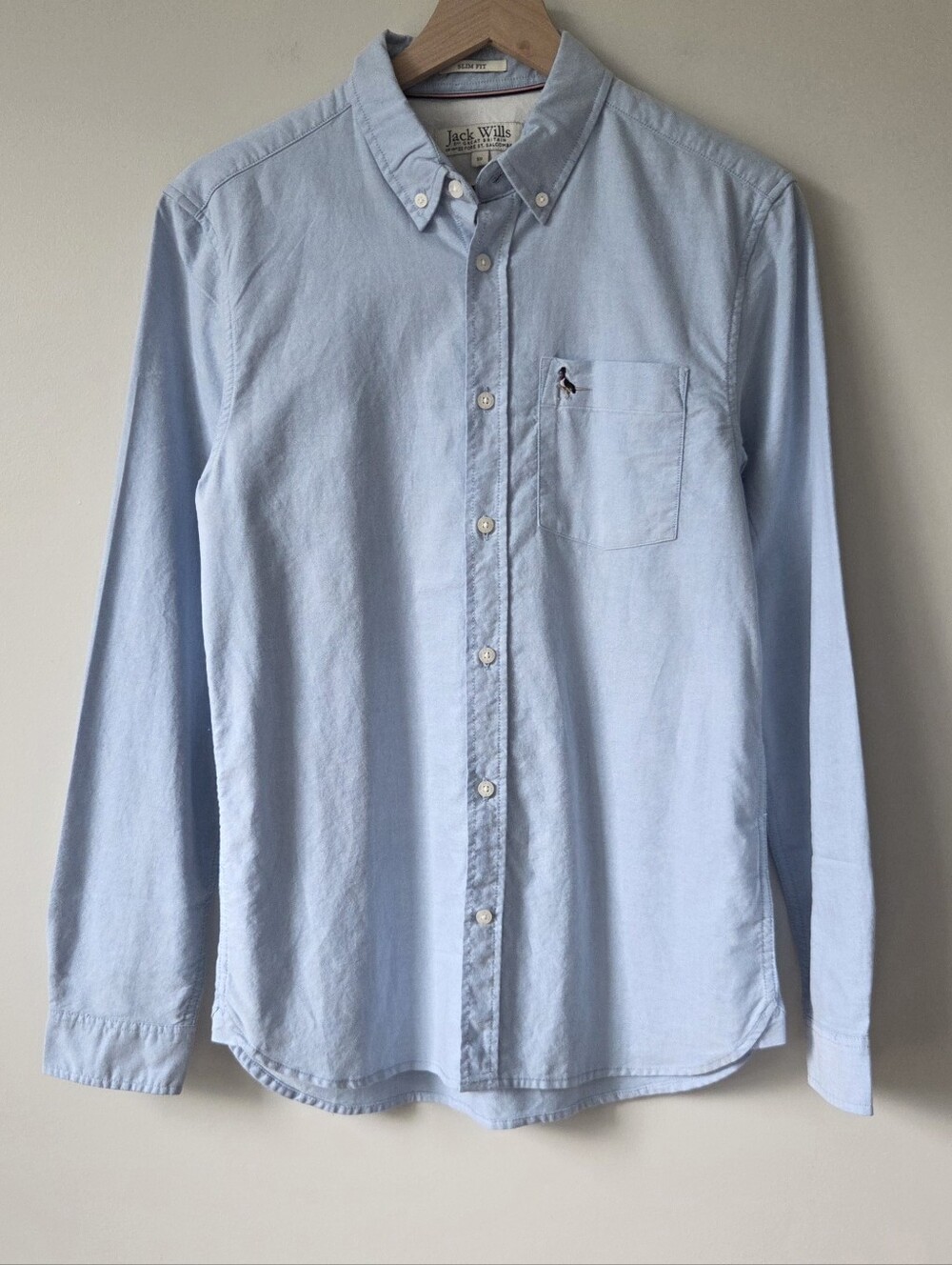Jack Wills Light Blue Oxford Button Down Shirt Slim Fit Men Size XS